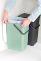 Vestavný odpadkový koš SORT & GO 2x16 l, šedá / zelená, Brabantia - thumb (5)