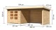 Dřevěný domek KARIBU BASTRUP 4 + přístavek 300 cm včetně zadní a boční stěny (73327) natur LG3015 - thumb (1)