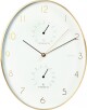 SEGNALE Nástěnné hodiny s teploměrem a vlhkoměrem 34,5 cm zlatý rám KO-837362270 - thumb (0)