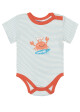 Kojenecké body - WINKIKI WNB 91309, bílá/ modrý proužek Barva: Bílá, Velikost: 74 - thumb (1)