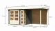 Dřevěný domek KARIBU KERKO 3 + přístavek 240 cm včetně zadní stěny (9186) šedý LG2955 - thumb (1)
