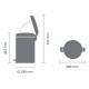 Pedálový odpadkový koš NEWICON 20 l, minerální šedá, Brabantia - thumb (6)