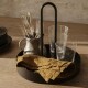 Servírovací podnos GRIB 28 cm, černá, železo, ferm LIVING - thumb (1)
