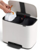 Pedálový odpadkový koš BO 3 x 11 l, bílá, Brabantia - thumb (3)