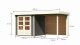 Dřevěný domek KARIBU ASKOLA 2 + přístavek 240 cm včetně zadní stěny (9165) šedý LG3211 - thumb (1)