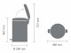 Pedálový odpadkový koš NEWICON 20 l, champagne, Brabantia - thumb (10)