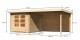 Dřevěný domek KARIBU BASTRUP 4 + přístavek 300 cm včetně zadní stěny (9305) natur LG2865 - thumb (1)