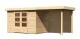 Dřevěný domek KARIBU ASKOLA 4 + přístavek 240 cm včetně zadní stěny (9177) natur LG3258 - thumb (0)