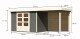 Dřevěný domek KARIBU ASKOLA 4 + přístavek 240 cm včetně zadní stěny (9178) šedý LG3259 - thumb (1)
