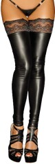 Noir Handmade F135 Powerwetlook Stockings with Siliconed Lace Superstar - XL - thumb (0)