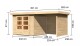 Dřevěný domek KARIBU ASKOLA 3,5 + přístavek 240 cm včetně zadní a boční stěny (77719) natur LG3246 - thumb (1)