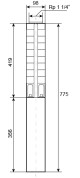 Ponorné čerpadlo EVAK V4S-3M12, 400V, 0.75kW, 2m kabelu - thumb (2)