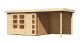 Dřevěný domek KARIBU KERKO 5 + přístavek 240 cm včetně zadní stěny (9195) natur LG2985 - thumb (0)
