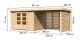 Dřevěný domek KARIBU ASKOLA 5 + přístavek 280 cm včetně zadní a boční stěny (9163) natur LG3284 - thumb (1)