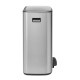 Pedálový odpadkový koš BO 2 x 30 l, matná ocelová, Brabantia - thumb (5)