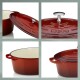 KELA Pekáč litinový s poklicí CALIDO 24 cm červená KL-11941 - thumb (6)