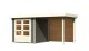 Dřevěný domek KARIBU ASKOLA 2 + přístavek 240 cm včetně zadní stěny (9165) šedý LG3211 - thumb (0)