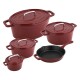 CS SOLINGEN Pekáč s poklicí litinový ALPEN 24 cm červená CS-078102 - thumb (2)