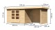 Dřevěný domek KARIBU ASKOLA 4 + přístavek 240 cm včetně zadní a boční stěny (77732) natur LG3261 - thumb (1)