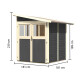 Dřevěný domek KARIBU WANDLITZ 2 (73072) šedý LG3073 - thumb (1)