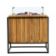 Oddělovací ohniště Cosiloft divider černý rám / teak COSI - thumb (0)