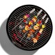 Grilovací špízy GOOD GRIPS 34 cm, sada 6 ks, stříbrná, nerezová ocel, OXO - thumb (4)
