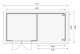 Dřevěný domek KARIBU KERKO 3 + přístavek 240 cm včetně zadní stěny (9186) šedý LG2955 - thumb (2)