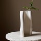 Váza MOIRE 30 cm, bílá, kamenina, ferm LIVING - thumb (1)