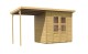 Dřevěný domek KARIBU MERSEBURG 3 + přístavek 166 cm (68763) natur LG1750 - thumb (0)