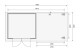 Dřevěný domek KARIBU KERKO 3 + přístavek 280 cm (82936) natur LG2958 - thumb (2)