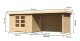 Dřevěný domek KARIBU ASKOLA 4 + přístavek 280 cm včetně zadní a boční stěny (77734) natur LG3271 - thumb (1)