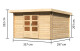 Dřevěný domek KARIBU BASTRUP 7 (73306) natur LG2843 - thumb (1)