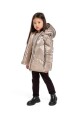 Kabát dívčí prošívaný Puffa s chlupatou podšívkou, Minoti, 16coat 20, hnědá - 158/164 | 13/14let - thumb (1)