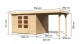 Dřevěný domek KARIBU ASKOLA 5 + přístavek 240 cm (73248) natur LG3194 - thumb (1)