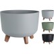 PROGARDEN Květináč na nožičkách průměr 29x17 cm šedá KO-Y89300070seda - thumb (1)
