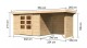 Dřevěný domek KARIBU ASKOLA 5 + přístavek 240 cm včetně zadní a boční stěny (77735) natur LG3277 - thumb (1)