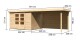 Dřevěný domek KARIBU ASKOLA 5 + přístavek 280 cm včetně zadní stěny (9160) natur LG3280 - thumb (1)