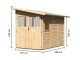 Dřevěný domek KARIBU WANDLITZ 3 (55256) natur LG2729 - thumb (1)