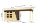 Dřevěný domek KARIBU ASKOLA 3 + přístavek 280 cm (77726) natur LG1768 - thumb (1)