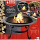 BBQ COLLECTION Zahradní ohniště ocelové s poklopem 75,5x58,5cm  ED-286638 - thumb (9)