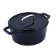 CS SOLINGEN Pekáč s poklicí litinový kulatý se smaltovaným povrchem ALPEN 24 cm modrá CS-079369 - thumb (0)