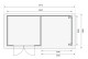 Dřevěný domek KARIBU KERKO 3 + přístavek 240 cm včetně zadní stěny (9185) natur LG2954 - thumb (2)