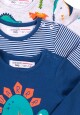 Tričko kojenecké 3pack, Minoti, Jurassic 10, modrá - 56/62 | 0-3m - thumb (2)