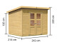 Dřevěný domek KARIBU MERSEBURG 5 (68156) natur LG1747 - thumb (1)