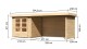 Dřevěný domek KARIBU ASKOLA 2 + přístavek 280 cm včetně zadní a boční stěny (77724) natur LG3221 - thumb (1)