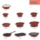 KELA Wok litinový s poklicí CALIDO 36 cm červená KL-11947 - thumb (7)