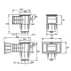 Kripsol bazénový skimmer sání 200 mm x 180 mm, pro fólie, s vak. kotoučem - thumb (1)