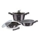 BERLINGERHAUS Sada nádobí s mramorovým povrchem 6 ks Carbon PRO Line BH-7052 - thumb (0)