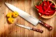 Santoku nůž SAVEUR 18 cm, mosazné nýty, hnědá, Lion Sabatier - thumb (1)