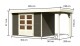 Dřevěný domek KARIBU ASKOLA 4 + přístavek 150 cm (23499) šedý LG3256 - thumb (1)